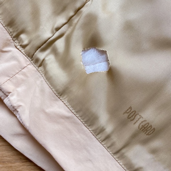 Postcard Tan Puffer Pencil Skirt with Back Zipper size M/8 RARE - Picture 5 of 10